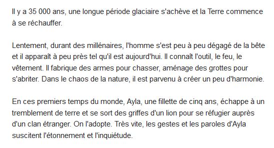  Les enfants de la terre Tome 1 : le clan de l'ours des cavernes 