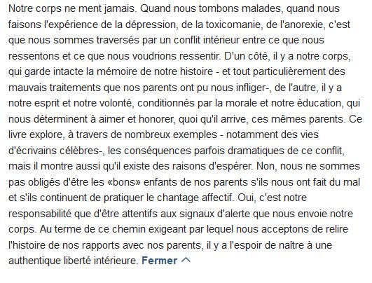  Notre corps ne ment jamais 