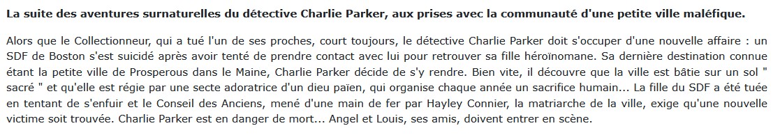 Sous l'emprise des ombres, de John Connolly