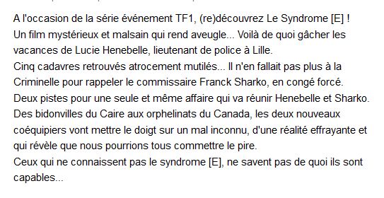  Le Syndrome E Par Franck Thilliez 