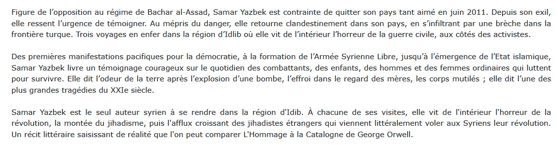 Les Portes du néant, de Samar Yazbek