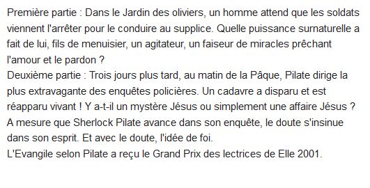  L'évangile selon Pilate ; journal d'un roman volé 