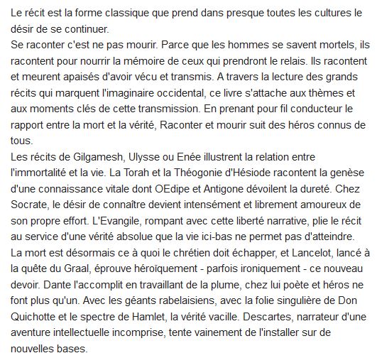  Raconter et mourir ; l'Occident et ses grands récits 