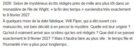  Le livre des prophéties 