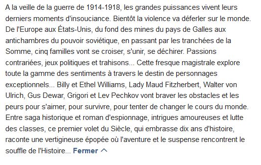  Le siècle t.1 ; la chute des géants 
