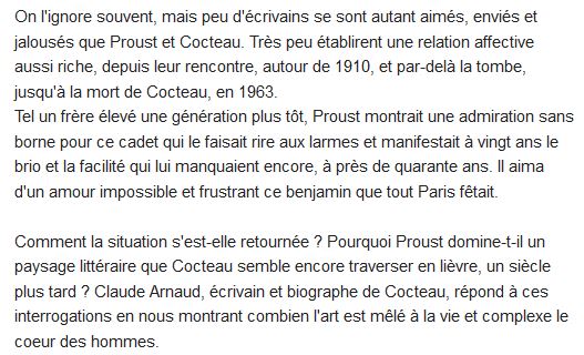  Proust contre Cocteau 