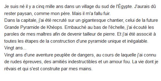  J'ai construit la Grande Pyramide 