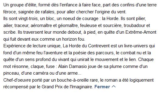 La horde du contrevent damasio