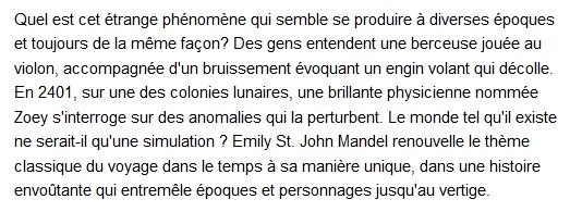 La Mer de la tranquillité Emily St. john mandel
