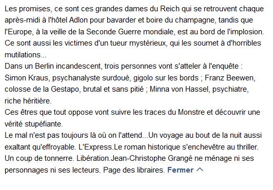  Les Promises Jean-Christophe Grangé 