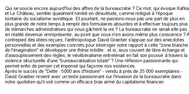 Bureaucratie Par David Graeber