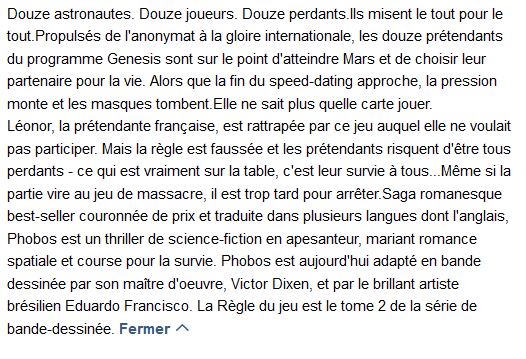 Phobos Tome 2- la règle du jeu