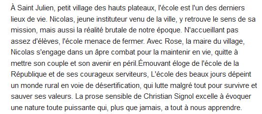  L'école des beaux jours 