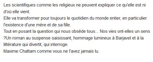 Lux, Maxime Chattam