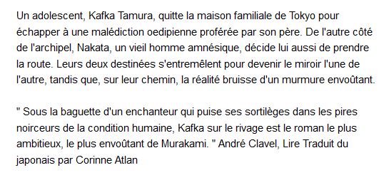  Kafka sur le rivage , Haruki Murakami 