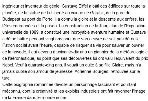  La Vraie vie de Gustave Eiffel, Christine Kerdellant 