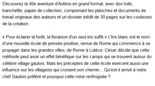 Astérix   L'iris Blanc