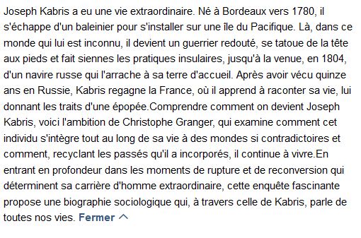 kabris biographie