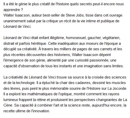 vinci biographie