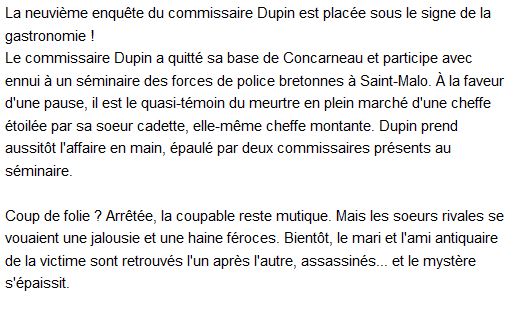  Meurtre gourmet à Saint-Malo Par Jean-Luc Bannalec 