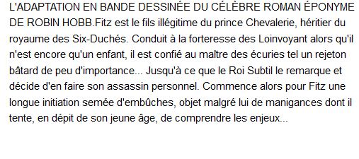 L'assassin royal Tome 1 le bâtard