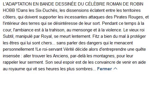 L'assassin royal Tome 5 complot