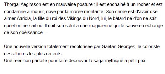  Thorgal, tome 1 