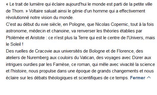  Le Secret de Copernic Par Jean-Pierre Luminet 