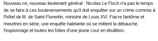  Le crime de l'hôtel de Saint-Florentin, Jean-François Parot 