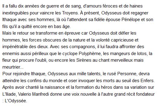 Le retour d'Ulysse , Valerio Manfredi