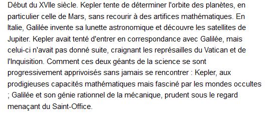 L'oeil de Galilée roman