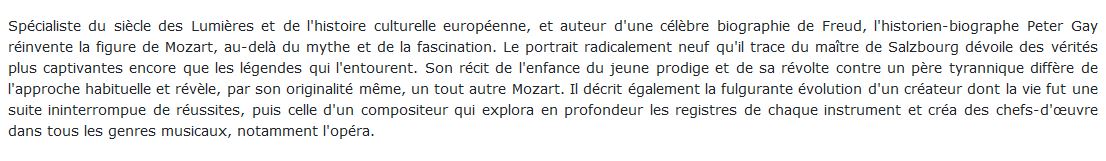Mozart biographie