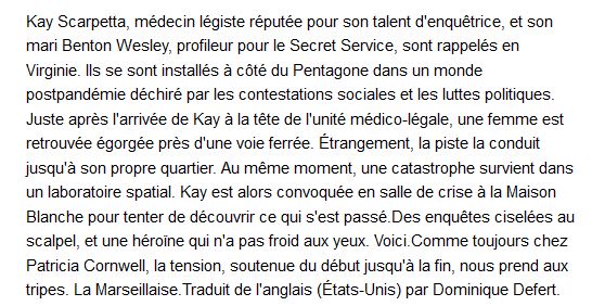  Autopsie , Patricia Cornwell 