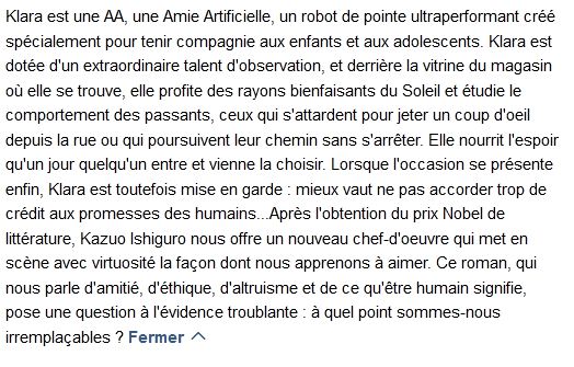  Klara et le Soleil , Kazuo Ishiguro 