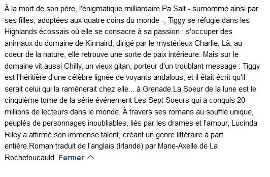 Les sept Soeurs - Tome 5 la Soeur de la lune , Lucinda Riley