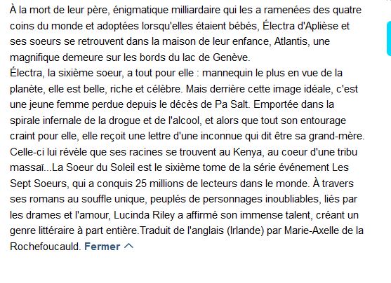 Les sept Soeurs - Tome 6 la Soeur du soleil , Lucinda Riley