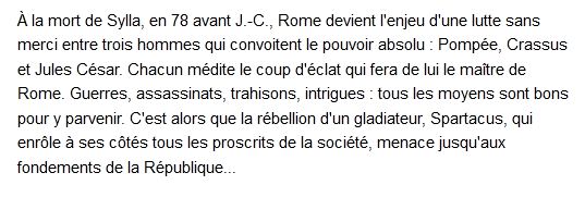  Les Maîtres de Rome : La Colère de Spartacus 