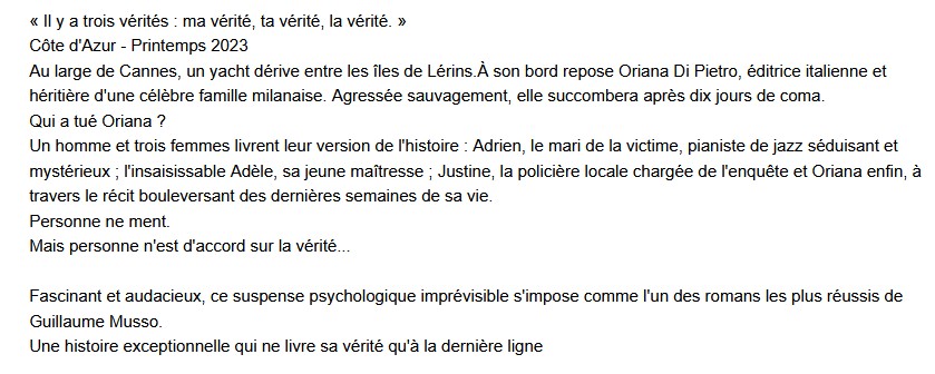 Quelqu'un d'autre, Guillaume Musso