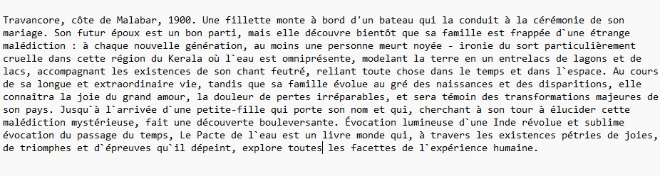 Le pacte de l'eau, Abraham Verghese