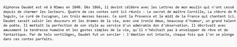 Lettres de mon Moulin, Alphonse Daudet