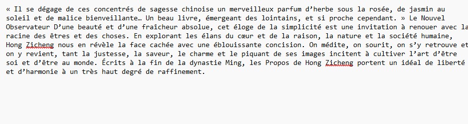 Propos sur la racine des légumes, Zicheng Hong