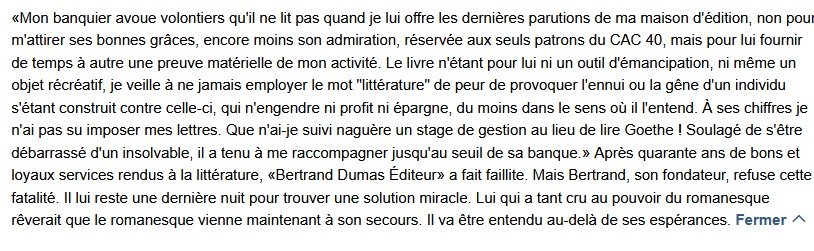  Tiré de faits irréels, Tonino Benacquista 