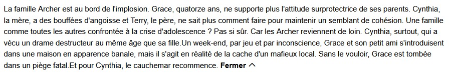 En lieux sûrs, Linwood Barclay