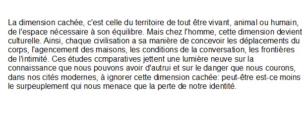 La dimension cachée, Edward T. Hall