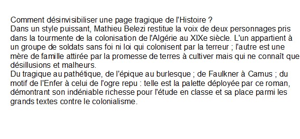 Attaquer la terre et le soleil, Mathieu Belezi