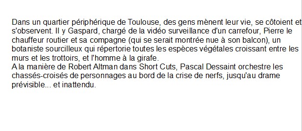 L'Envers de la girafe, Pascal Dessaint 