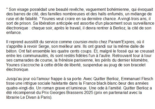 Quitter Berlioz, Emmanuel Flesch