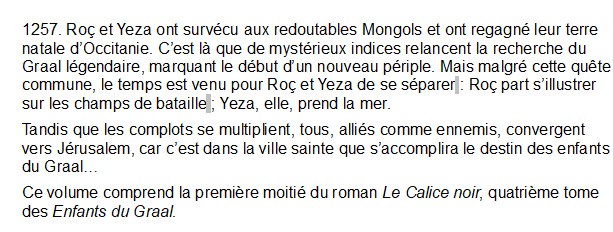 Les Enfants du Graal - Tome 4 1ere partie, Peter Berling