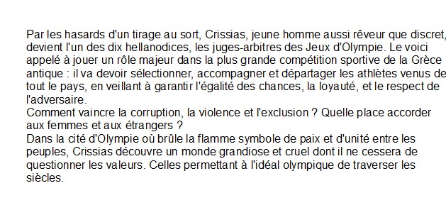 Le Feuilleton des Jeux d'Olympie en quatorze épisodes, Murielle Szac