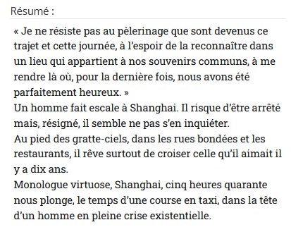 Shanghai, cinq heures quarante, Ada Walter 